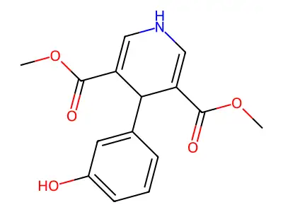Dimethyl 4-(3-hydroxyphenyl)-1,4-dihydropyridine-3,5-dicarboxylate structure