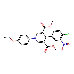 dimethyl 4-(4-chloro-3-nitrophenyl)-1-(4-ethoxyphenyl)-1,4-dihydropyridine-3,5-dicarboxylate structure