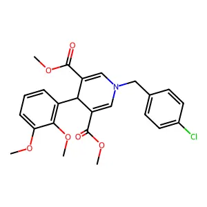 dimethyl 1-(4-chlorobenzyl)-4-(2,3-dimethoxyphenyl)-1,4-dihydropyridine-3,5-dicarboxylate structure