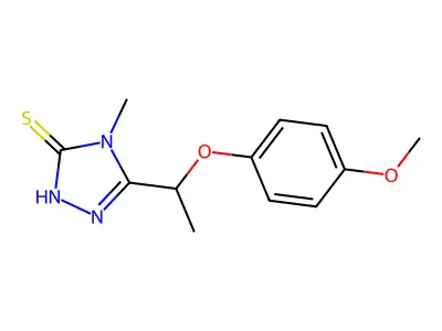 5-[1-(4-methoxyphenoxy)ethyl]-4-methyl-4H-1,2,4-triazole-3-thiol structure