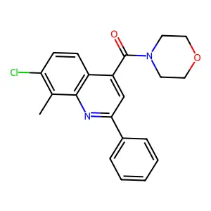 (7-Chloro-8-methyl-2-phenylquinolin-4-yl)-morpholin-4-ylmethanone structure