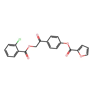 [4-[2-(2-Chlorobenzoyl)oxyacetyl]phenyl] furan-2-carboxylate structure