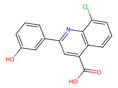 8-Chloro-2-(3-hydroxyphenyl)quinoline-4-carboxylic acid structure