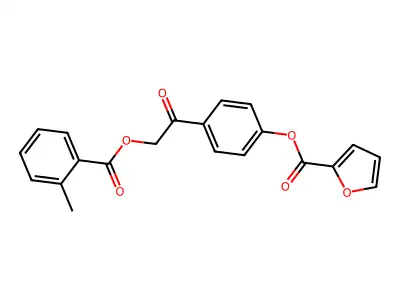 4-{2-[(2-Methylbenzoyl)oxy]acetyl}phenyl 2-furoate structure