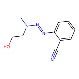 2-[(1E)-3-(2-Hydroxyethyl)-3-methyltriaz-1-en-1-yl]benzonitrile structure