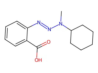 2-[[Cyclohexyl(methyl)amino]diazenyl]benzoic acid structure