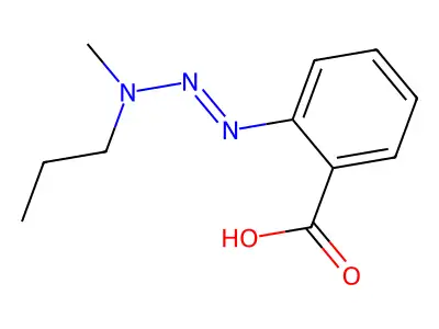Benzoic acid, 2-(3-methyl-3-propyl-1-triazenyl)- structure