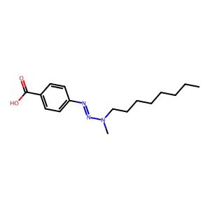 4-[(1E)-3-Methyl-3-octyltriaz-1-en-1-yl]benzoic acid structure
