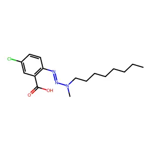 Benzoic acid, 5-chloro-2-(3-methyl-3-octyl-1-triazenyl)- structure