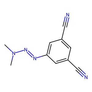 5-(3,3-二甲基三氮烯-1-基)间苯二甲腈 structure