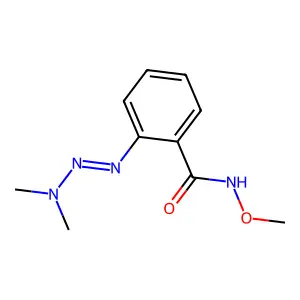 2-(dimethylaminodiazenyl)-N-methoxybenzamide structure