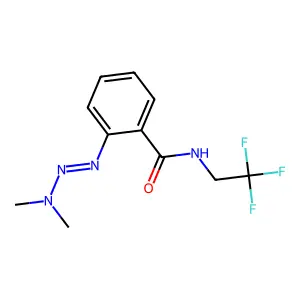 2-(dimethylaminodiazenyl)-N-(2,2,2-trifluoroethyl)benzamide structure