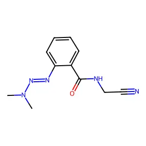 N-(cyanomethyl)-2-(dimethylaminodiazenyl)benzamide structure