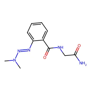 N-(2-Amino-2-oxoethyl)-2-[(1E)-3,3-dimethyltriaz-1-en-1-yl]benzamide structure