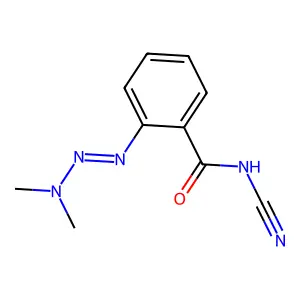 N-Cyano-2-(3,3-dimethyltriaz-1-EN-1-YL)benzamide structure