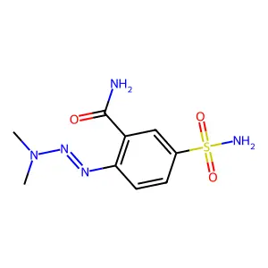 2-[(1E)-3,3-Dimethyltriaz-1-en-1-yl]-5-sulfamoylbenzamide structure