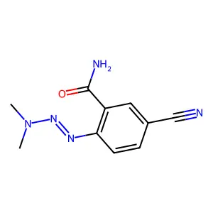 5-Cyano-2-[(1E)-3,3-dimethyltriaz-1-en-1-yl]benzamide structure