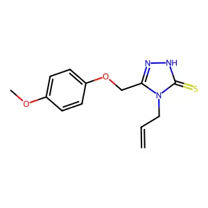 4-allyl-5-[(4-methoxyphenoxy)methyl]-4H-1,2,4-triazole-3-thiol structure