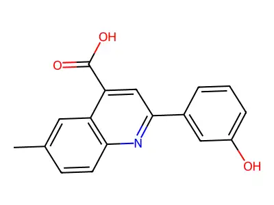 2-(3-Hydroxyphenyl)-6-methylquinoline-4-carboxylic acid structure