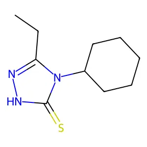 4-cyclohexyl-5-ethyl-4H-1,2,4-triazole-3-thiol structure