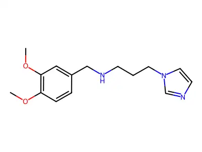 N-(3,4-dimethoxybenzyl)-N-[3-(1H-imidazol-1-yl)propyl]amine structure