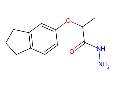 2-(2,3-dihydro-1H-inden-5-yloxy)propanohydrazide structure