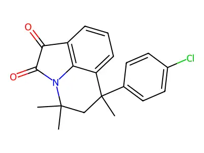 6-(4-chlorophenyl)-4,4,6-trimethyl-5,6-dihydro-4H-pyrrolo[3,2,1-ij]quinoline-1,2-dione structure