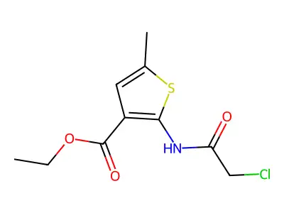 Ethyl 2-[(chloroacetyl)amino]-5-methylthiophene-3-carboxylate structure