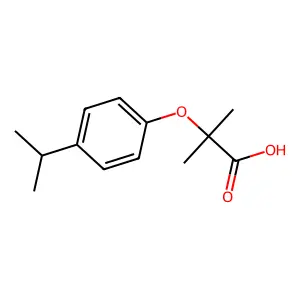 2-(4-Isopropylphenoxy)-2-methylpropanoic acid structure
