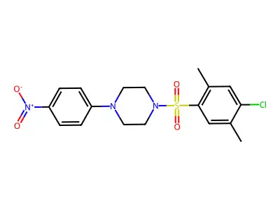 1-(4-Chloro-2,5-dimethylphenyl)sulfonyl-4-(4-nitrophenyl)piperazine structure