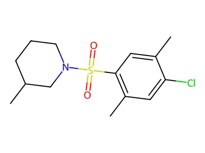 1-(4-Chloro-2,5-dimethylphenyl)sulfonyl-3-methylpiperidine structure