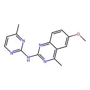 6-methoxy-4-methyl-N-(4-methylpyrimidin-2-yl)quinazolin-2-amine structure