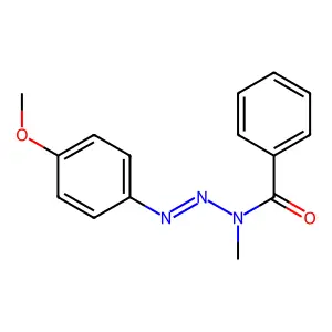 trans-2,4-Dibenzoylpiperazine structure
