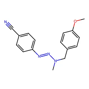 4-[[(4-Methoxyphenyl)methyl-methylamino]diazenyl]benzonitrile structure
