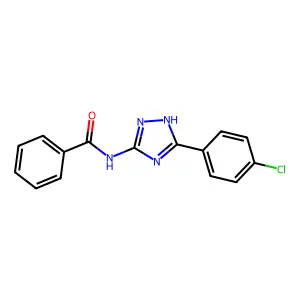 N-[5-(4-chlorophenyl)-1H-1,2,4-triazol-3-yl]benzamide structure