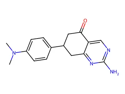 2-Amino-7-[4-(dimethylamino)phenyl]-6,7,8-trihydroquinazolin-5-one structure