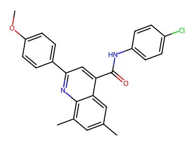 N-(4-chlorophenyl)-2-(4-methoxyphenyl)-6,8-dimethyl-4-quinolinecarboxamide structure