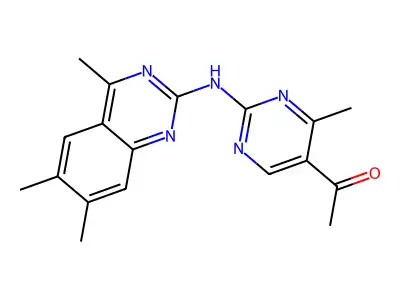 1-[4-Methyl-2-[(4,6,7-trimethylquinazolin-2-yl)amino]pyrimidin-5-yl]ethanone structure