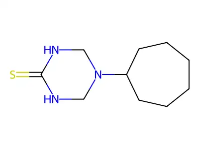 5-Cycloheptyl-1,4,5,6-tetrahydro-1,3,5-triazine-2-thiol structure