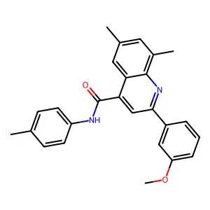 2-(3-methoxyphenyl)-6,8-dimethyl-N-(4-methylphenyl)-4-quinolinecarboxamide structure