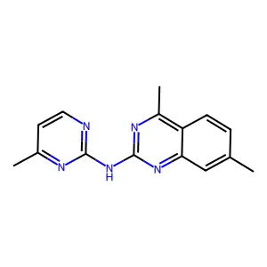 4,7-dimethyl-N-(4-methylpyrimidin-2-yl)quinazolin-2-amine structure
