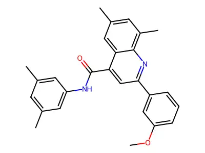 N-(3,5-dimethylphenyl)-2-(3-methoxyphenyl)-6,8-dimethyl-4-quinolinecarboxamide structure