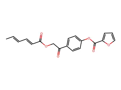 4-[2-[(1-Oxo-2,4-hexadien-1-yl)oxy]acetyl]phenyl 2-furancarboxylate structure