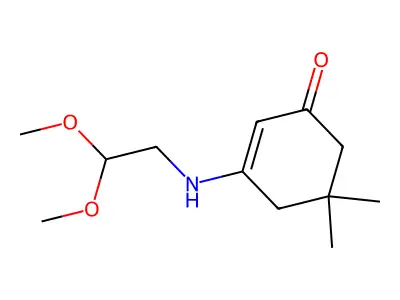 3-[(2,2-Dimethoxyethyl)amino]-5,5-dimethylcyclohex-2-en-1-one structure