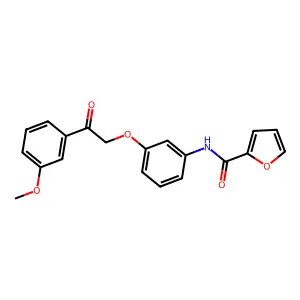 N-[3-[2-(3-methoxyphenyl)-2-oxoethoxy]phenyl]furan-2-carboxamide structure