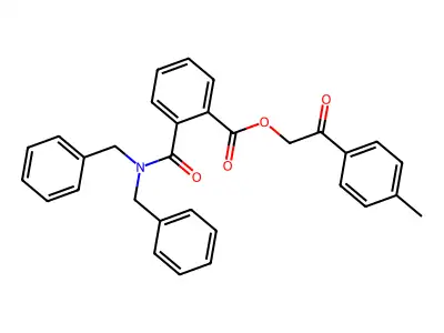 2-(4-Methylphenyl)-2-oxoethyl 2-(dibenzylcarbamoyl)benzoate structure
