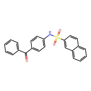 N-(4-benzoylphenyl)naphthalene-2-sulfonamide structure