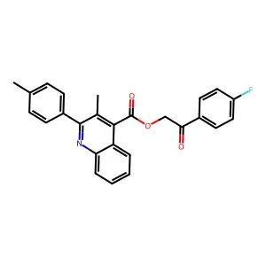 2-(4-Fluorophenyl)-2-oxoethyl 3-methyl-2-(4-methylphenyl)-4-quinolinecarboxylate structure