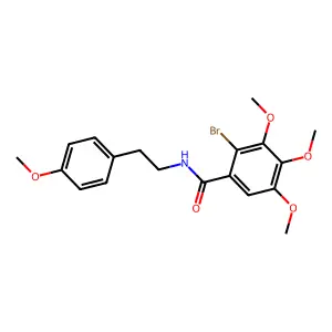 2-bromo-3,4,5-trimethoxy-N-[2-(4-methoxyphenyl)ethyl]benzamide structure