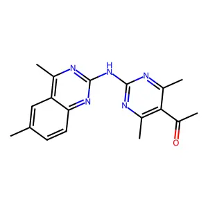 5-Acetyl-2-[(4,6-dimethylquinazolin-2-yl)amino]-4,6-dimethylpyrimidine structure